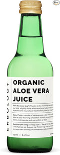 100% Organic Aloe Vera Juice 8.5 fl oz (Box of 6) - Supports Immunity &amp Gut Health - Straight from Farm in Spain - Undiluted - No Added Sugar or Artificial Preservatives - Non-GMO