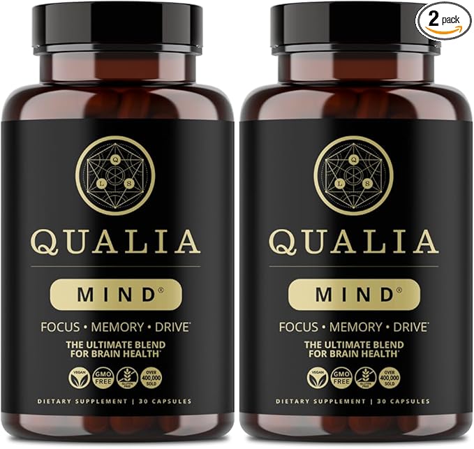 Qualia Mind — Beat Brain Fog | Doctor-Formulated Premium Brain Nourishment | Fuel Focus Drive &amp Energy | 32 Ingredients Including Lion’s Mane Cognizin™️ Ginkgo &amp More| 2 Week Supply*