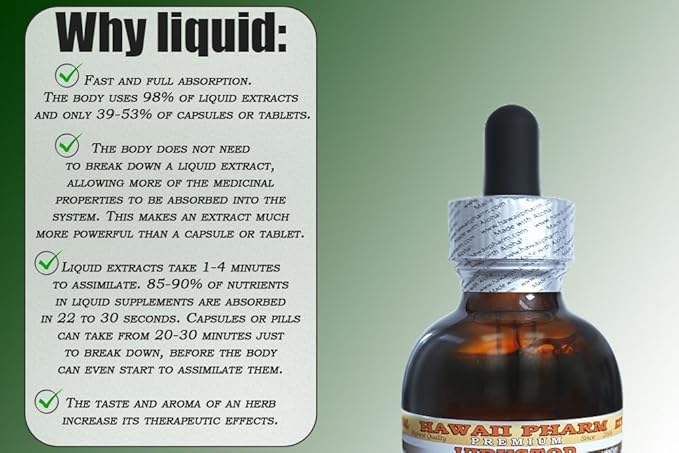 Hawaii Pharm Papaya Alcohol-Free Liquid Extract Professional Grade Small Batch Crafted (Carica Papaya) Dried Leaf Glycerite Natural Herbal Supplement 15x4 fl.oz