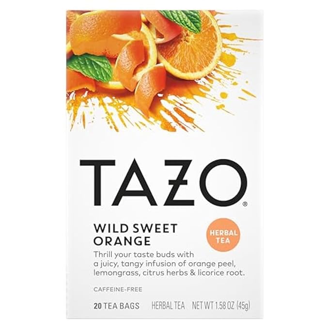 TAZO Herbal Tea Tea Bags Mint Chamomile Organic Dream Wild Sweet Orange (Unsweetened) &amp Passion (1ea) (Variety Pack)