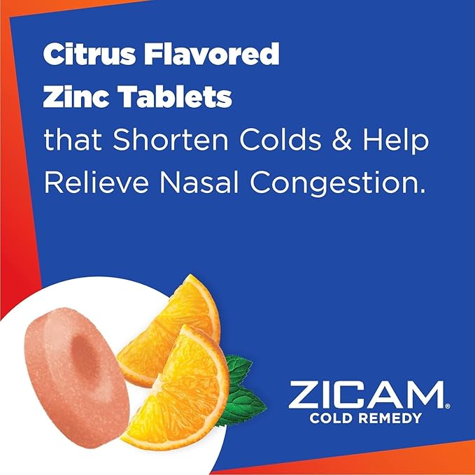 Zicam Cold Remedy Rapidmelts Citrus Flavor 25 tabs (Pack of 3)
