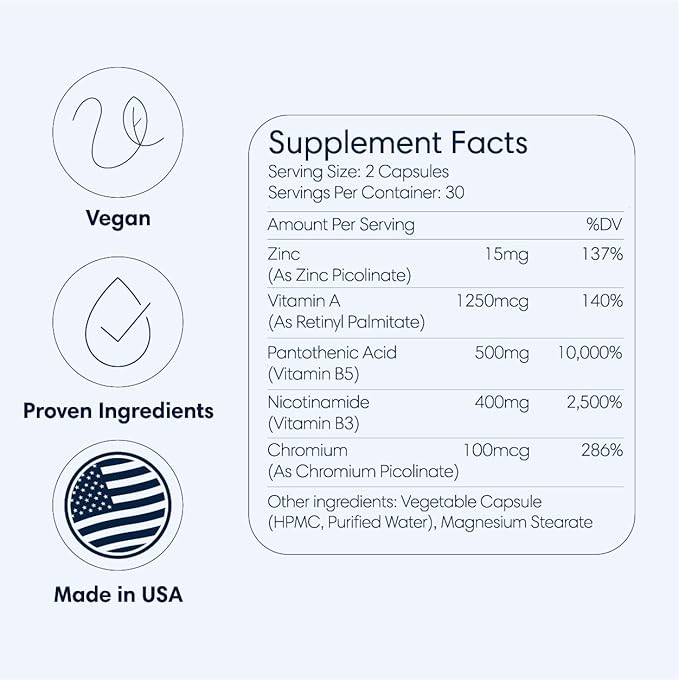 Seraph Acne Supplement - Hormonal Acne Pills Treatment - Pimple Supplements for Women - Skin Clear Capsules for Teen Men &amp Adults - Made in USA - 60 Tablets