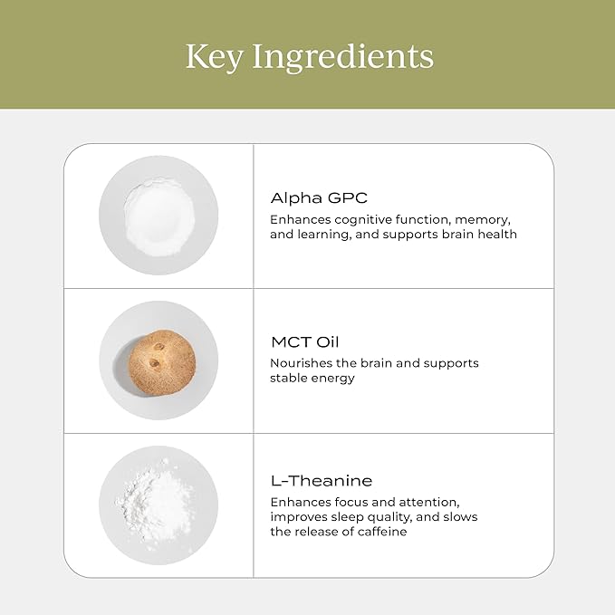 CYMBIOTIKA Nootropic Creamer – MCT Oil Alpha GPC L-Theanine – Keto Vegan Sugar-Free Coffee Creamer for Focus Energy &amp Mental Clarity – Coconut Vanilla Flavor 30 Servings