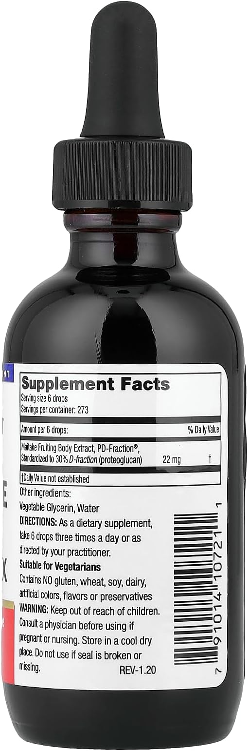 Mushroom Wisdom Inc. Maitake D Fraction Pro 4 X 60 ml.