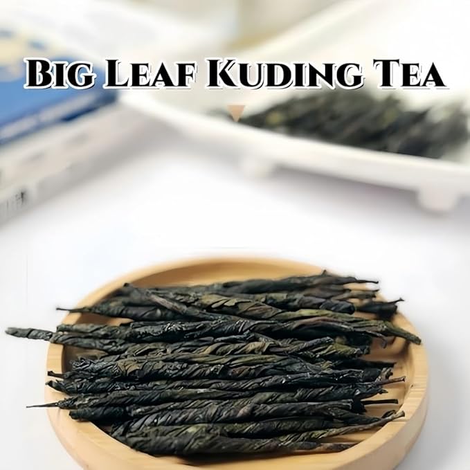 JINQI 2bottles Bitter Tea Kuding- 苦丁茶 大叶苦丁茶4.93oz/140g(2.46oz/70g*2) Chinese Herbal Green Tea Clearing Heat Holiday Gifts Tea Gifts