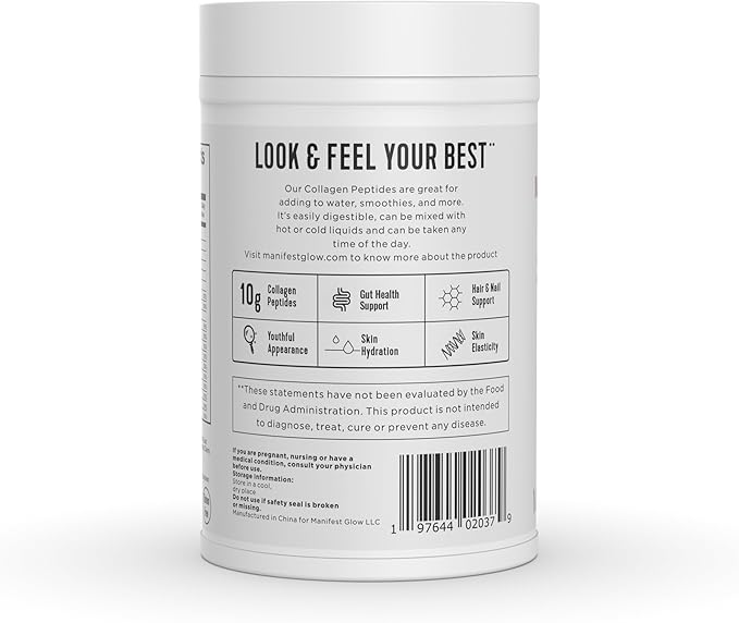 Marine Collagen Peptides - Dragon Fruit Coconut Water Pineapple - Vitamin C Hyaluronic Acid Copper Zinc Biotin Niacin D3 B-Complex - Hair Skin &amp Nails 30 Servings