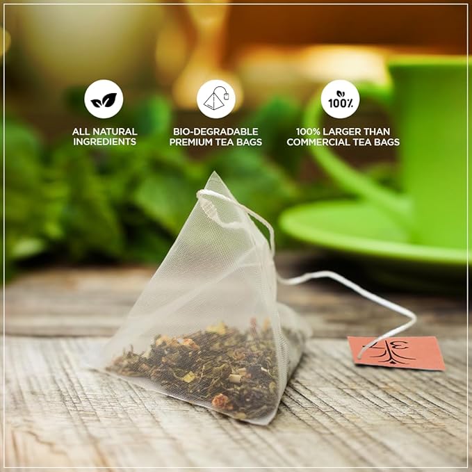 Brook37 Sweet Ceylon Spicy Berry Detox Tea - Premium Luxury Herbal Tea | Caffeine Free | Hibiscus Ginger Cinnamon | Natural ingredients | 20 Tea Bags | Plastic Neutral Brand | Ideal Tea Gifts