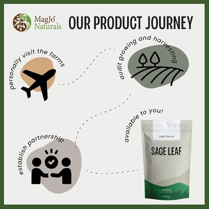 MagJo Naturals Rubbed Sage (1 Pound Bag) bulk Salvia officinalis