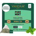 VAHDAM Pure Mint Herbal Tea (100 Pyramid Tea Bags) Caffeine Free Non GMO Gluten Free | Blend of Spearmint &amp Peppermint - Sweet &amp Minty | Resealable Ziplock Pouch