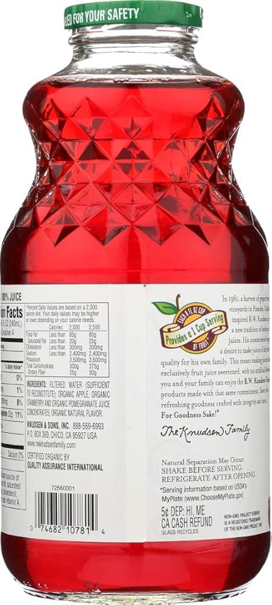 Knudsen Organic Cranberry Pomegranate Juice (12x32 OZ)