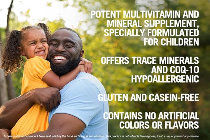 Kirkman - Children's Multivitamin &amp Mineral - 120 Capsules - with 5-MTHF - Potent Broad Spectrum Vitamin/Mineral Supplement - Hypoallergenic