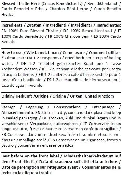Health Embassy Blessed Thistle Herb | Cnicus Benedictus L | Herbal Tea (100g)