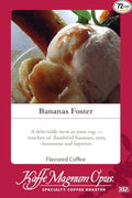 Kaffe Magnum Opus Bananas Foster Ground Coffee - 72 Packs of 2.5 oz Fresh Roasted Gourmet Flavor with Bananas Nuts Cinnamon and Liqueurs