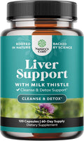 Liver Cleanse Detox &amp Repair - Herbal Liver Support with Ginger Root Choline &amp Dandelion Root - Milk Thistle Supplement for Digestion &amp Immune Health - Silymarin Beetroot &amp Artichoke