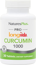 NaturesPlus PRO Longvida Curcumin 1000 mg - 30 Tablets - Promotes Healthy Free Radical Protection - Non-GMO Vegan &amp Gluten Free - 30 Servings
