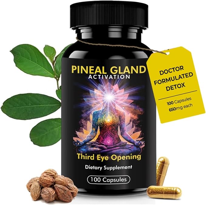 Pineal Gland Activation Supplement - Supports Decalcification Third Eye Awakening Intuition and Mental Clarity - 100 Vegan Capsules
