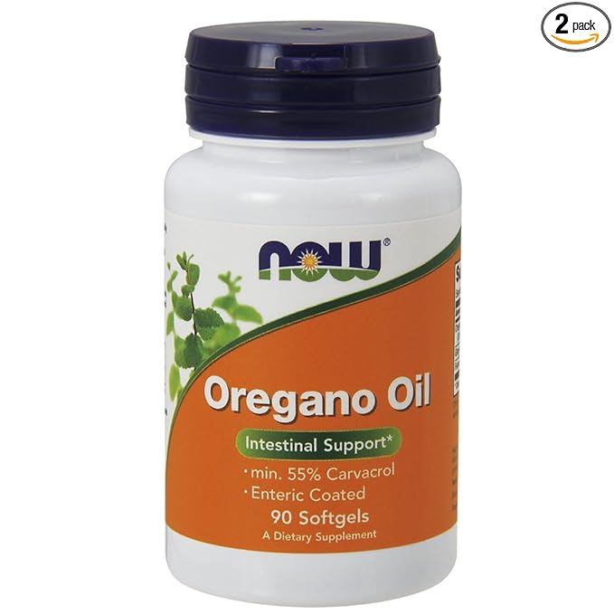 Now Foods Oregano Oil Enteric Coated Softgels 90 Capsules (Pack of 2)