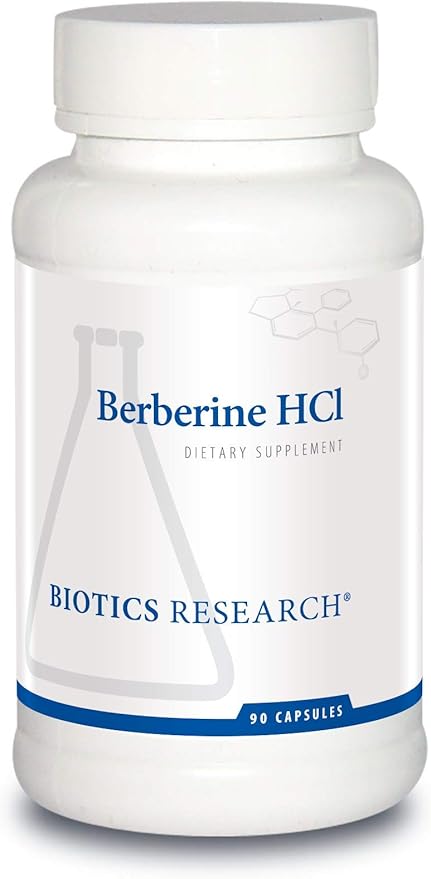 BIOTICS RESEARCH Berberine HCl Botanical Berberine Supplement 500mg Per Serving - Supports Heart Health Immune System Healthy GI Healthy Cholesterol Gluten Free - 90 Capsules