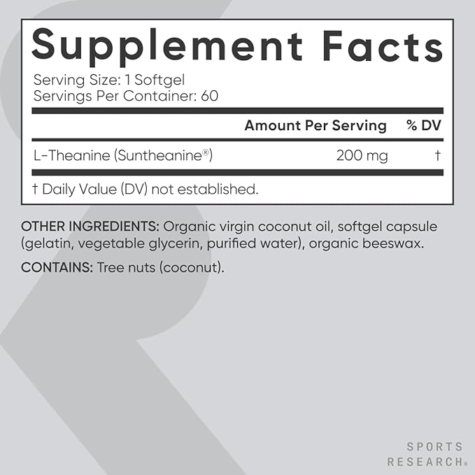 Sports Research De-Stress &amp Sleep Bundle - Melatonin-Free Sleep Complex Double Strength L-Theanine Supplement and Ashwagandha Softgels with Coconut MCT Oil for Relaxation Calm &amp Sleep Suppor