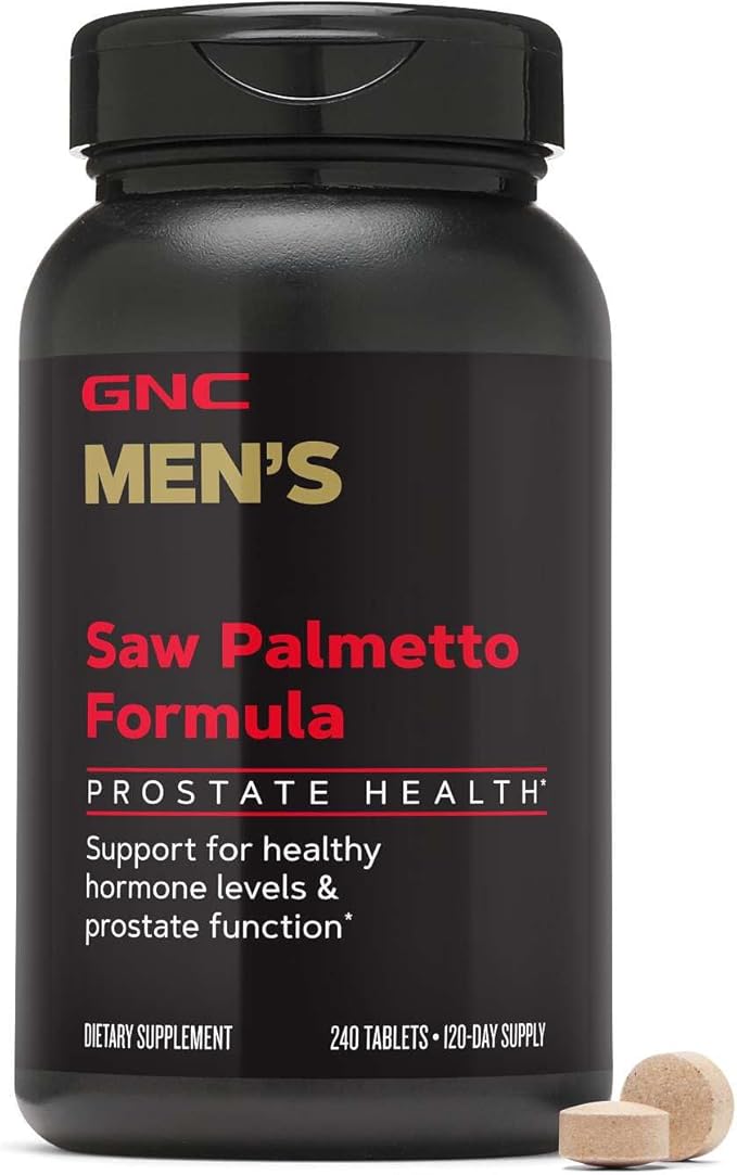 GNC Mega Men Saw Palmetto Support for Healthy Hormone Levels 240 Tablets