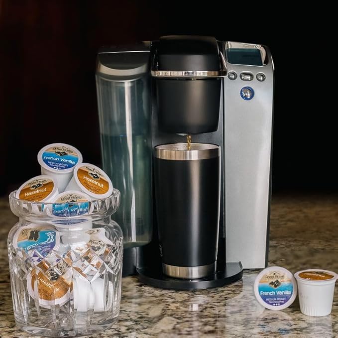 Roast Ridge Single Serve Coffee Pods for K-Cup Brewers Flavored Variety Pack Medium Roast 60 Count (30 each: French Vanilla Hazelnut)