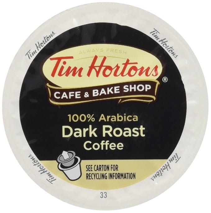 Tim Hortons Dark Roast Single Serve Coffee Cups 96 Count (Packaging May Vary)