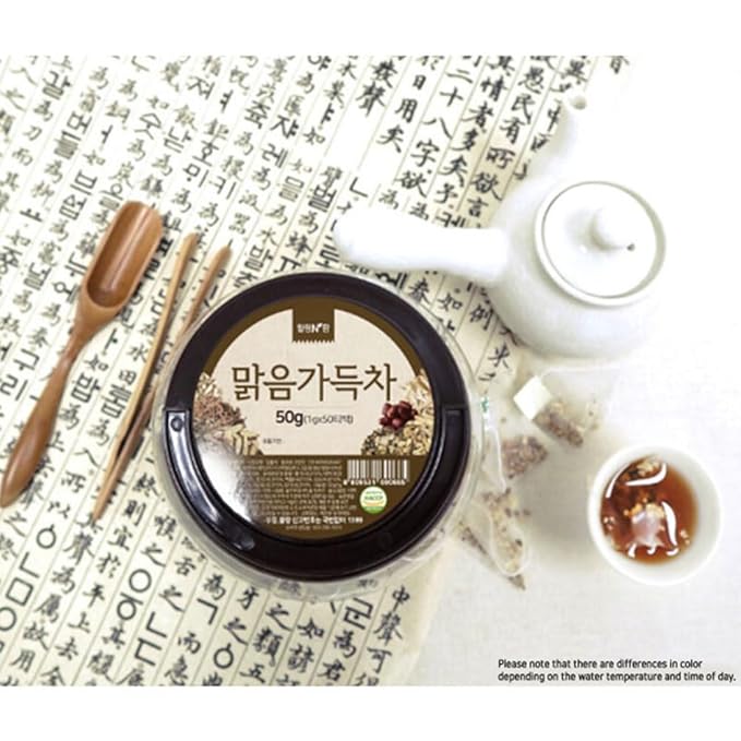 GAGOPA 100% Pure Natural Korean tea Herbal Tea Natural Tea bags No sugar Triangular Tea Bag (PLA) 50 Tea bags Healthy tea bags (malgeumgadeuk Tea)