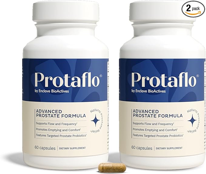 Prostate Supplements for Men 2 Pack - Supports Urinary Flow &amp Bladder Control | Probiotics + Black Walnut Nettle Turmeric Lycopene Pumpkin Seed Vitamin D3 &amp K2 Zinc + Selenium 60 Caps