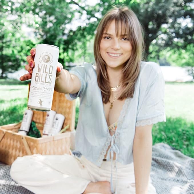 Wild Bill's Vanilla Cream Soda Classic Craft Soda Pop Soft Drinks Sodas Made with Pure Cane Sugar Caffeine Free NO High Fructose Corn Syrup Gluten Free Vegan Low Sodium 12 Oz 12 Pack