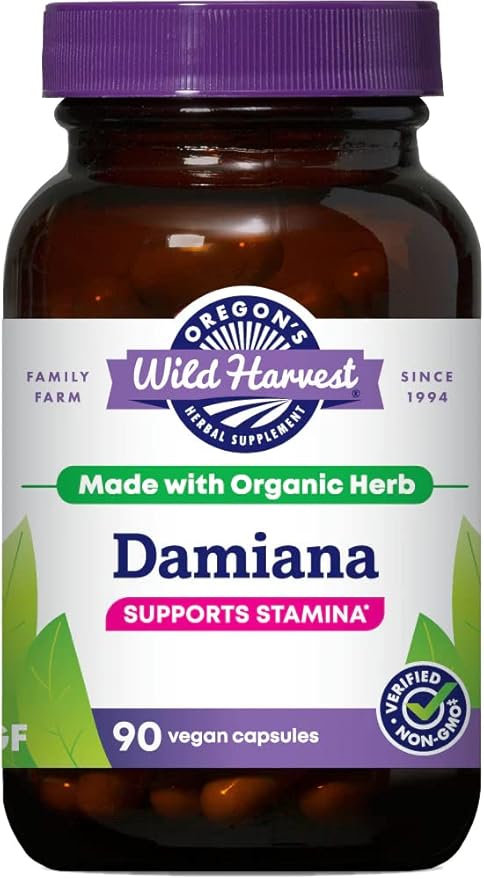 Oregon's Wild Harvest Damiana Organic Herbal Supplement 90 Count