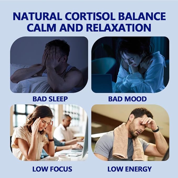 VAEYAE 2 Packs Cortisol Drink Loose Leaf Herbal Tea Men and Women Stress Reducer Cortisol Reducing for Relax Focus Mental Clarity &amp Digestive Comfort Natural Tea with Chamomile &amp Ashwagan