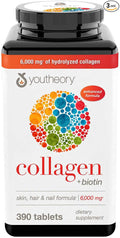 Youtheory Collagen Plus Biotin 390 Tablets (3 Pack)