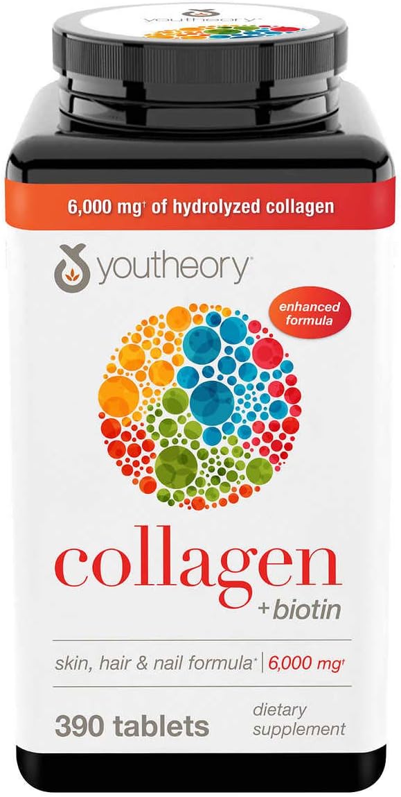 Youtheory Collagen Plus Biotin 390 Tablets (5 Pack)