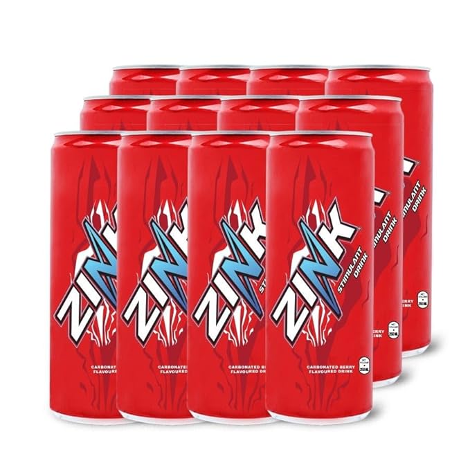 Zink Carbonated Berry Flavored Stimuland Drink 12 Pack 8.4 fl oz Cans