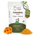 Organic Way Dried Calendula Petals | Herbal Tea (Calendula officinalis) - European Wild-Harvest | Organic &amp Kosher Certified | USDA Certified | Origin - Albania (1LBS / 16Oz)