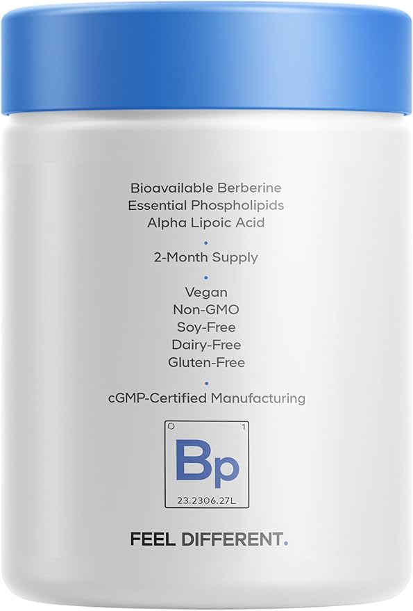 Codeage Berberine Phytosome Supplement - Berberine HCL Alpha Lipoic Acid Phospholipid Complex - 2-Month Supply - Berberine HCL - Berberine Hydrochloride - Gluten-Free Non-GMO - 60 Capsules