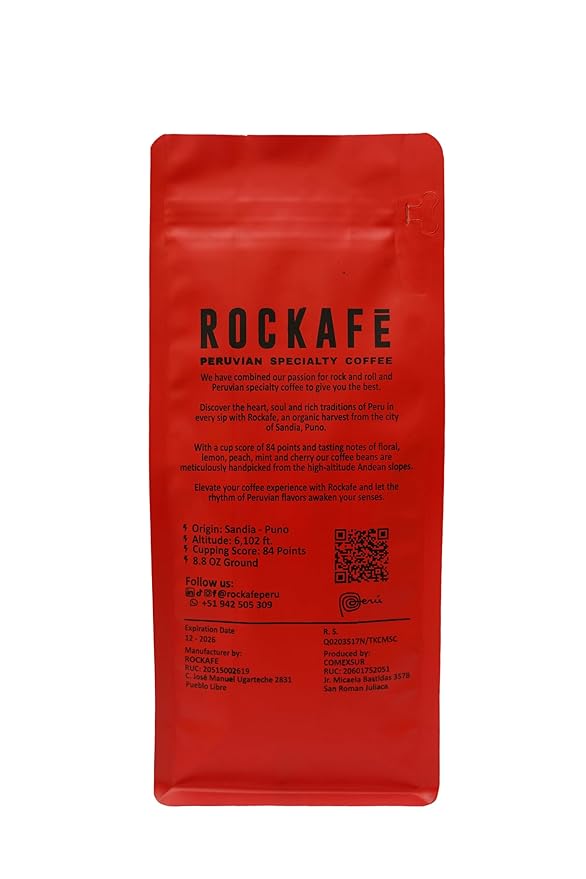 Rockafe Diablada Edition - 8.8 oz Bag of Peruvian Specialty Coffee - By Iky Store (Red Caturra and Bourbon) (2)
