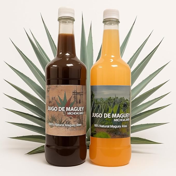 Tarasco 3 - Black Juice + Maguey Natural + Guanabana &amp Moronel Agave - Tarasco Asado + + Guanabana con Moronel Agave Extract 33.3 Fl oz (1 Liter) Each | All Natural | Jugo de Maguey de Michoacan (
