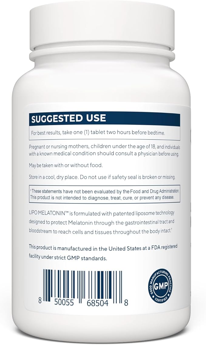 Renue By Science Melatonin | Liposomal Melatonina Supplement | 90 High Strength Melatonin Capsules - 1mg Melatonin per Serving | Sleep Aid Melatonin | Non-GMO | Made in The USA &amp Third-Party Teste