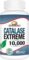 Rise-N-Shine Catalase Extreme Supplement 10000 with Saw Palmetto Biotin Fo-Ti PABA - Hair Supplements for Strong Hair - 60 Capsules