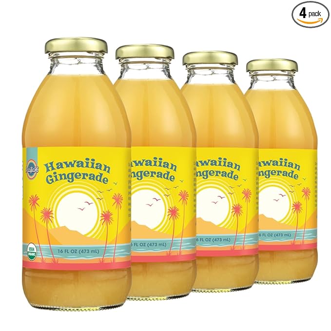 Pacific96 Organic Hawaiian Gingerade 16oz (4 Pack)
