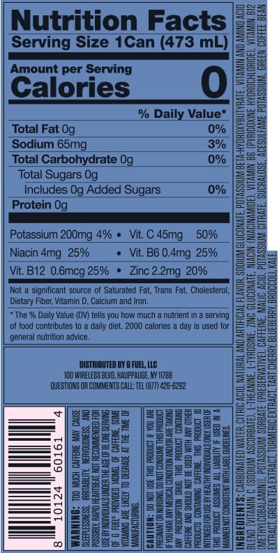 G Fuel Energy Drink Citrus Fruit Punch Sugar Free Beverage with 140mg Caffeine Daily Energy Boost with Focus Amino Vitamin + Antioxidants 16 oz Cans (Friday the 13th 12-Pack)
