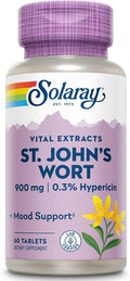SOLARAY St. Johns Wort Aerial Extract One Daily 900mg Standardized w/ 0.3% Hypericin for Mood Stability &amp Brain Health Support Non-GMO |60 Servings | 60 Tablets