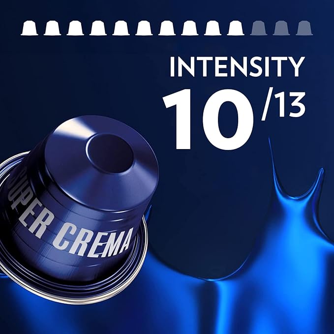 Lavazza Super Crema Aluminum Capsules Compatible with Nespresso* Original Machines Medium Roast Arabica and Robusta Blend (60 Capsules)