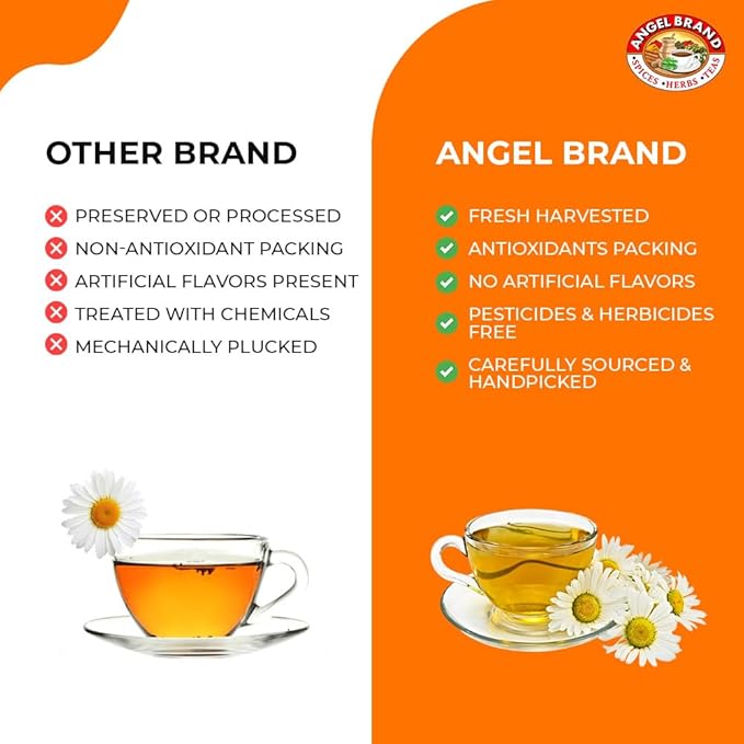 Angel Brand Chamomile Tea Bags 20 – Pack of 3 – Chamomile Flower Tea for Relaxation &amp