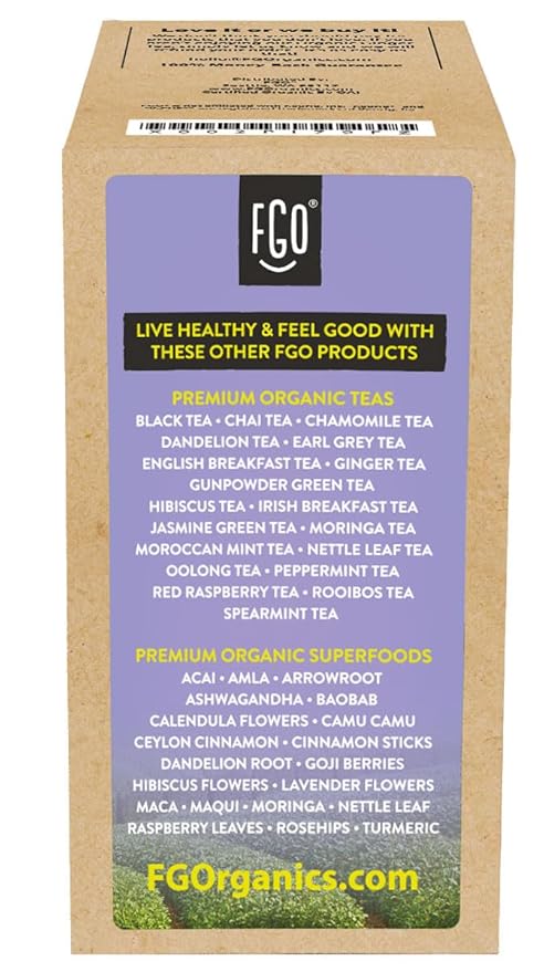 FGO Organic Earl Grey Tea K-Cup Pods for Keurig 24 Count (Pack of 1) Premium Black Tea is USDA Organic Non-GMO &amp Recyclable with Naturally Occurring Caffeine