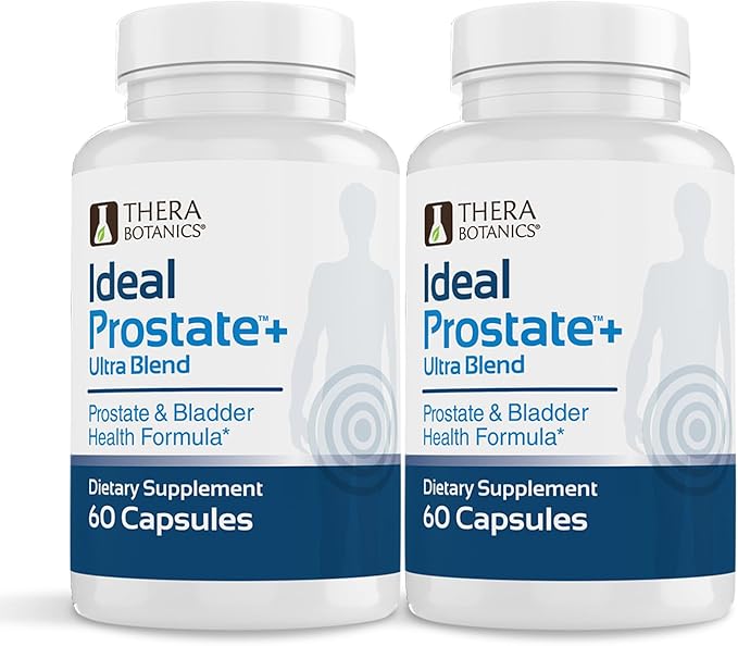 Advanced Men's Prostate Support by Ideal Prostate Plus Ultra with Reishi Mushroom Saw Palmetto Lycopene and More for Natural Relief - 2 Bottles