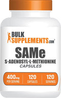 BulkSupplements.com Same Capsules - S-Adenosyl-L-Methionine Same Supplement - Gluten Free 1 Capsule per Serving (400mg) 120 Capsules (Pack of 1)