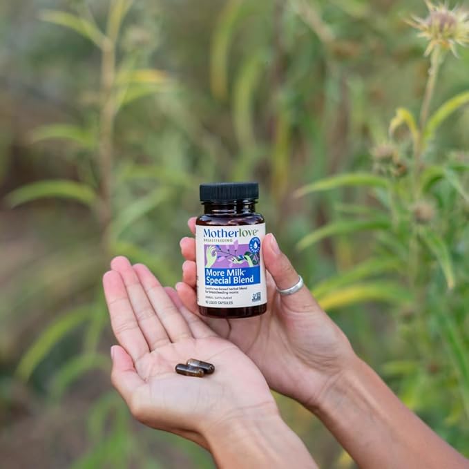 Motherlove More Milk Special Blend (120 Capsule Value Size) Herbal Lactation Supplement w/Goat’s Rue to Build Breast Tissue &amp Support Breast Milk Supply—Non-GMO Organic Herbs Vegan Soy-Free