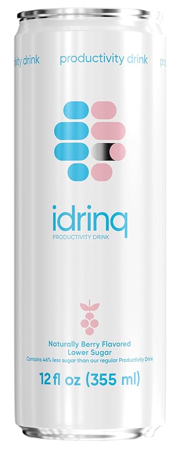 Idrinq - Low Sugar Berry Caffeine Free Energy Drink 12oz - 12-Count